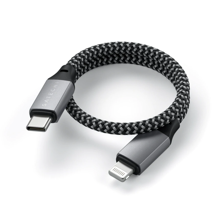 Satechi USB-C to Lightning Cable Space Gray (25 cm) (ST-TCL10M)